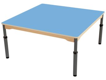 TISCH MIT BESCHICHTETER TISCHPLATTE - HÖHENVERSTELLBAR - Viereckig 120x120 cm