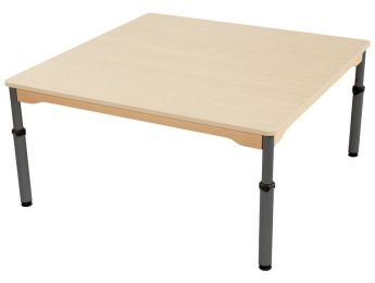 TISCH MIT BESCHICHTETER TISCHPLATTE - HÖHENVERSTELLBAR - Viereckig 120x120 cm