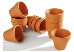 TERRACOTTA POTS TO DECORATE Height: 12 cm
