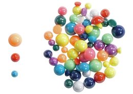 FLAT-SIDED BEADS Coloured