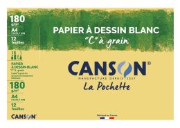 POCHETTE CANSON Papier à grain A4 180 g