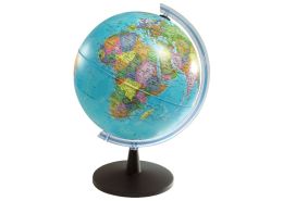 EXERZ Globe terrestre de 20 cm - Carte en anglais - À assembler soi-même.  Éducatif/géographique/politique - l'école, la maison le bureau : :  Fournitures de bureau