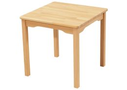 TABLE EN HÊTRE MASSIF NATURE - PIÉTEMENT BOIS - Carré 60x60 cm