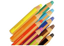 Woody WATERCOLOUR PENCILS WITH EXTRA-WIDE LEADS x10