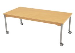 NOISE-REDUCING TABLE – LEGS WITH CASTORS – 160x80 cm rectangle