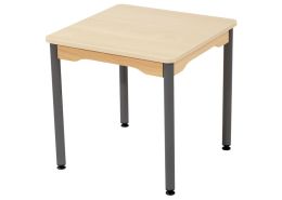 LAMINATED TABLE TOP - GREY METAL LEGS - Rectangular 60 x 50 cm