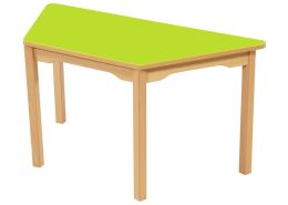 TABLE PLATEAU STRATIFIÉ - PIÉTEMENT BOIS - Trapèze 120x60 cm