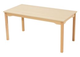 MELAMINE TABLE TOP – WOODEN LEGS – 120x60 cm rectangle