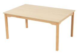 MELAMINE TABLE TOP – WOODEN LEGS – 120x80 cm rectangle