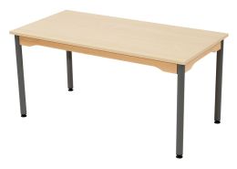 TABLE PLATEAU MÉLAMINÉ - PIÉTEMENT MÉTAL - Rectangle 120x60 cm