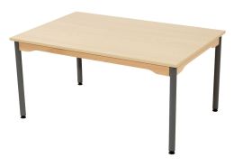 TABLE PLATEAU MÉLAMINÉ - PIÉTEMENT MÉTAL - Rectangle 120x80 cm