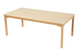 MELAMINE TABLE TOP – WOODEN LEGS – 160x80 cm rectangle