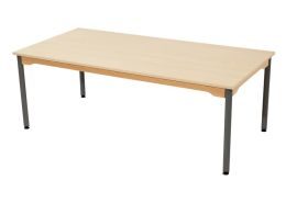 TABLE PLATEAU MÉLAMINÉ - PIÉTEMENT MÉTAL - Rectangle 160x80 cm