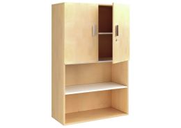 MELAMINE COATED CABINET H: 162 cm - L: 105 cm 3 shelves, High doors