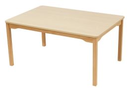 TABLE PLATEAU STRATIFIÉ - PIÉTEMENT BOIS - Rectangle 120x80 cm