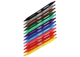 Fine and large DOUBLE TIP FELT-TIP PENS