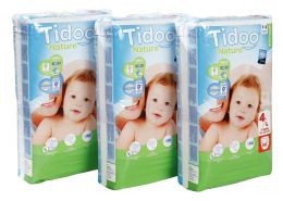 COUCHES JETABLES ÉCOLOGIQUES Tidoo 3 PACKS Taille 4 - 7/18 kg