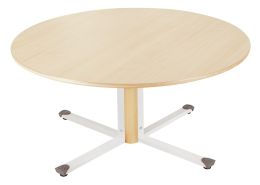 Laminated table top - Central leg - Round