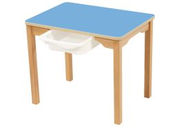 TABLE PLATEAU STRATIFIÉ + BAC - PIÉTEMENT BOIS - Rectangle 70x50