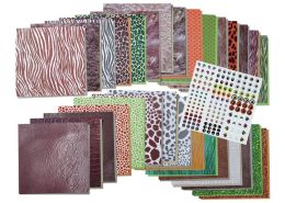PACK OF ORIGAMI SHEETS AND STICKERS 70 g Animal skins