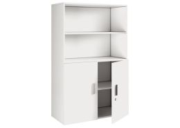 MELAMINE COATED CABINET H: 162 cm - L: 105 cm 2 bottom doors, 3 shelves