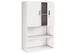 MELAMINE COATED CABINET H: 162 cm - L: 105 cm 2 top doors, 3 shelves