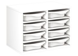 MELAMINE CABINET H: 51 cm - L: 70.5 cm 8 trays – 6 shelves