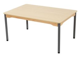 TABLE PLATEAU STRATIFIÉ - PIÉTEMENT MÉTAL GRIS - Rectangle 120x80 cm