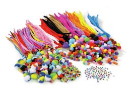 MAXI CREATIVE KIT Pompoms, pipe cleaners and eyes
