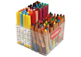 CLASSPACK 108 FELT-TIPS AND BABY COLOURED PENCILS