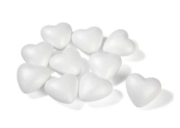 POLYSTYRENE HEARTS TO DECORATE