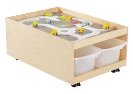 TABLE D'ACTIVITÉS MOBILE Babi Up 4 bacs + tapis de jeu "Circuit" + 9...