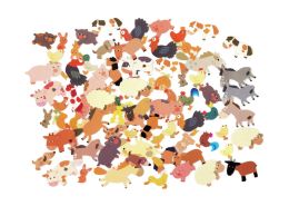 GIANT THEMED STICKERS Farm animals
