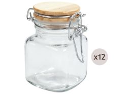 MINI JARS WITH WOODEN LIDS TO DECORATE Squares