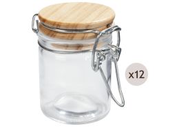 MINI JARS WITH WOODEN LIDS TO DECORATE Circles