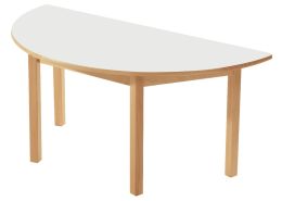 TABLE PLATEAU EFFAÇABLE - PIÉTEMENT BOIS - Demi-rond 120x60 cm