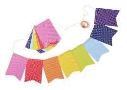 BUNTING WITH 24 PATTERNED FLAGS
