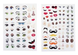 STICKERS Eyes, nose, ears, mouths and moustaches
