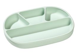 NON-SLIP SUCTION CUP PLATE with 4 compartments
