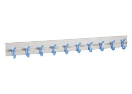 WALL COAT RACK WITH 10 FLEXIBLE PEGS Double