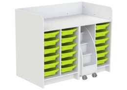 KAZÉO CHANGING TABLE 140 cm 18 stop-containers and 1 set of steps