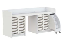 KAZÉO CHANGING TABLE 238 cm 24 stop-containers and 1 set of steps