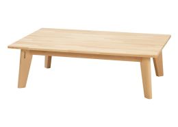TABLE EN HÊTRE MASSIF NATURE - Rectangle 120x80 cm