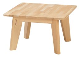 TABLE EN HÊTRE MASSIF NATURE - Carré 60x60 cm