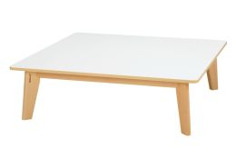 TABLE PLATEAU STRATIFIÉ NATURE - Carré 120x120 cm