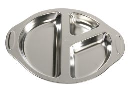 STAINLESS STEEL TABLEWARE 3-compartment PLATE