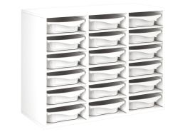 MELAMINE CABINET H: 81 cm - L: 105 cm 18 containers – 15 shelves