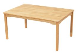 TABLE EN HÊTRE MASSIF NATURE - PIÉTEMENT BOIS - Rectangle 120x80 cm