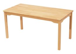 TABLE EN HÊTRE MASSIF NATURE - PIÉTEMENT BOIS - Rectangle 120x60 cm