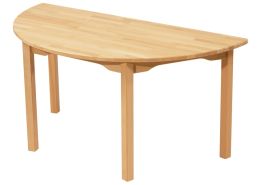 TABLE EN HÊTRE MASSIF NATURE - PIÉTEMENT BOIS - Demi-rond 120x60 cm